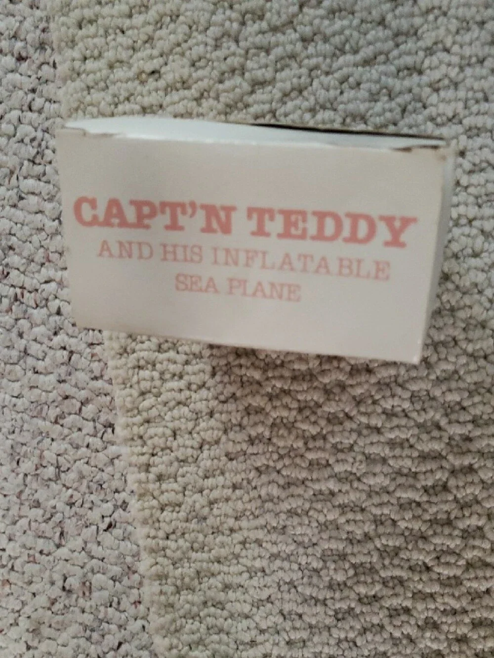 Avon Capt'n Teddy Blue and White Inflatable Sea Plane  And Bear Shaped Soap